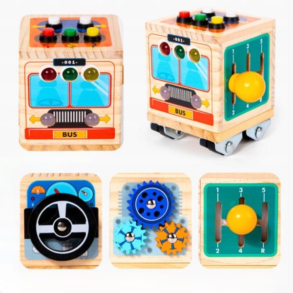 Manipulacna-kocka-Vzdelavaci-autobus-Hracka-Na-Triedenie-Senzoricky-Montessori-LED-Material-drevo-kov-plast-MDF-doska Interaktívny autobus - montessori
