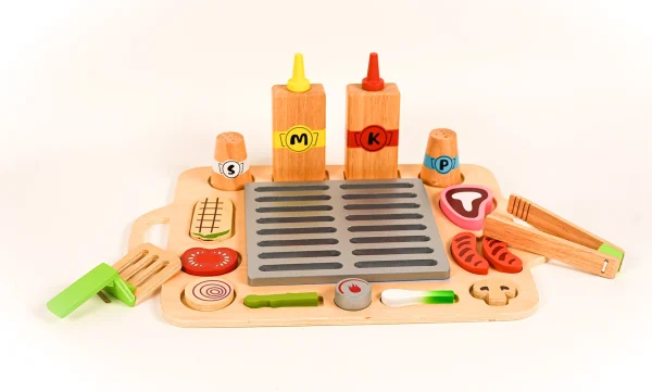 WOODEN BARBECUE PLAY SET_1 Grilovacia sada