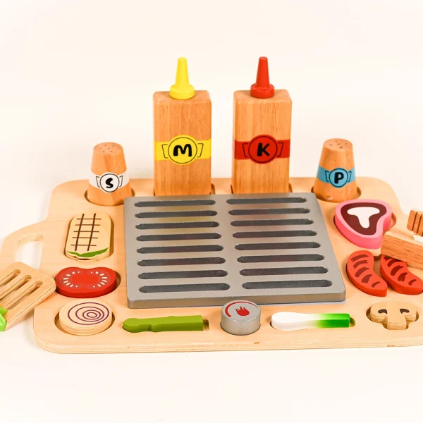 WOODEN BARBECUE PLAY SET_1 Grilovacia sada