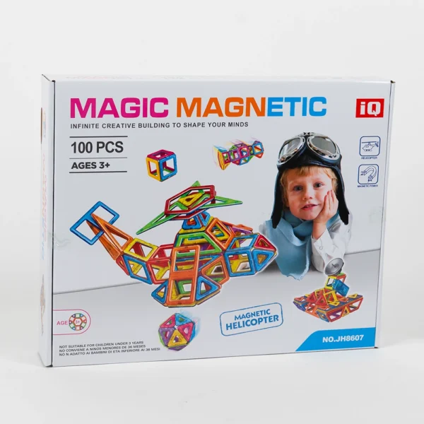 Magic magnetic infinite creative building to shape your minds_1 Magnetická stavebnica - HELICOPTER 100ks