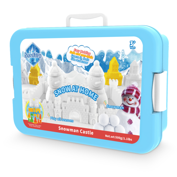 Snow Fairy – Snowman Castle – modelovací sneh v kufríku (500 g)