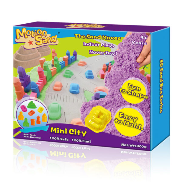 MS-17 Motion Sand Mini City – kinetický piesok 800g s 3D boxom